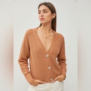 NWOT BE COOL Jewel Button Lurex Cardigan